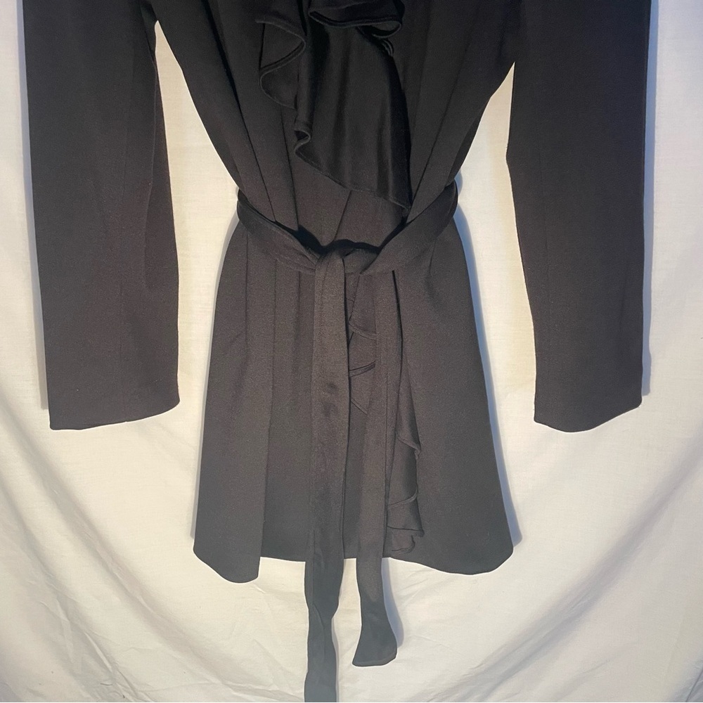 Cynthia Rowley Black Ruffle Jacket size large - Picture 7 of 8